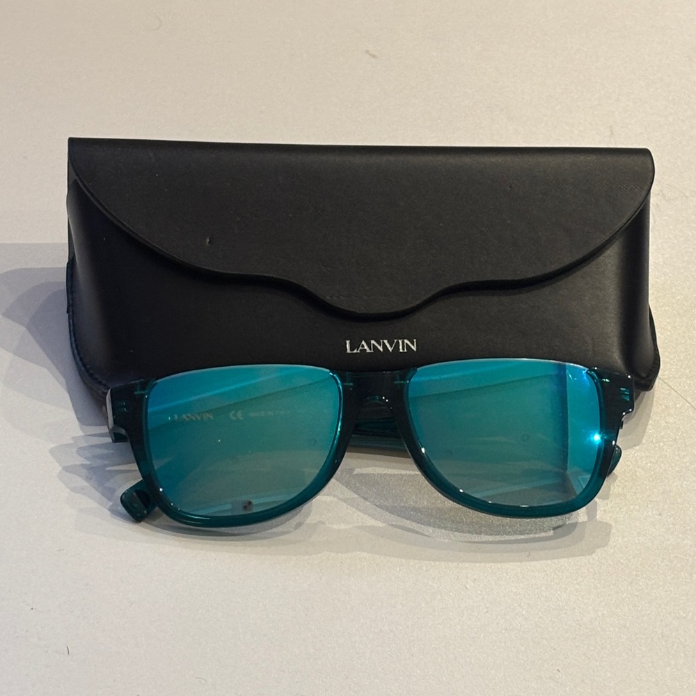 Lanvin 601S Teal Sunglasses with Black Case